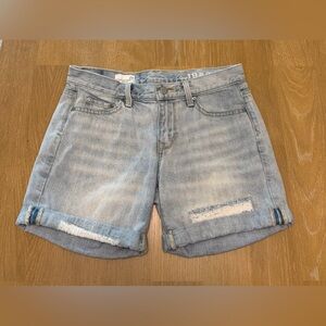 Gap 1969 Sexy Boyfriend Denim Shorts Size 24 Distressed Cuffed Jean Shorts